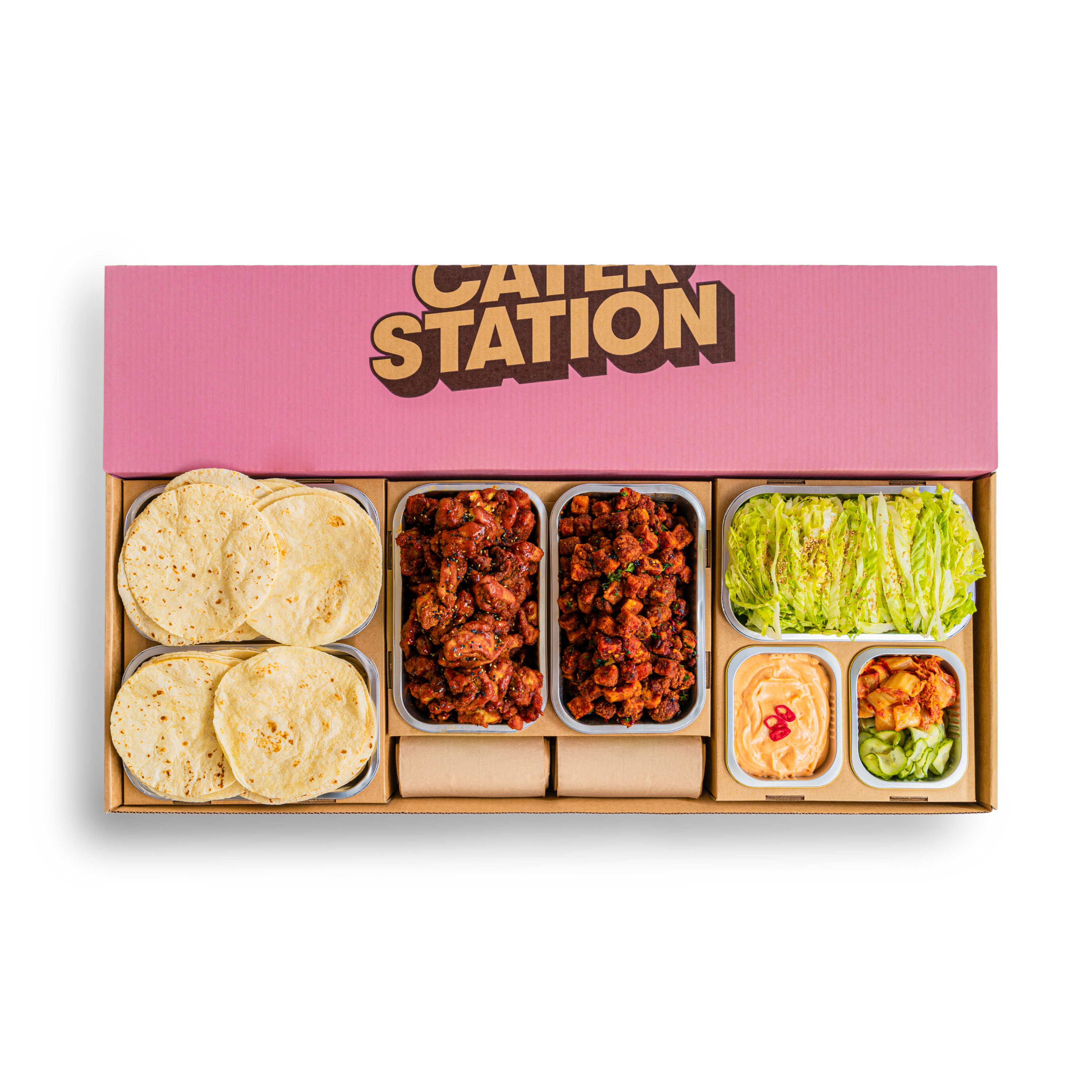 100 Person Taco Party Pack (Dietaries covered DF, Gluten friendly, Vegan)